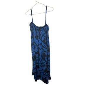 Lane Bryant Coastal Blue Tribal SZ 22/24 Vacation Print Strappy Maxi Dress